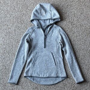 Lululemon Women’s Fleece & Thank You Heather Gray Pullover Hoodie Sz 4